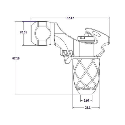 Blue Color Professional Rotary Tattoo Gun Wireless With 3.8mm Stroke
