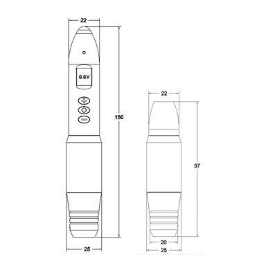 Black Color Wireless Permanent Makeup Pen For Tattoo Artist ODM